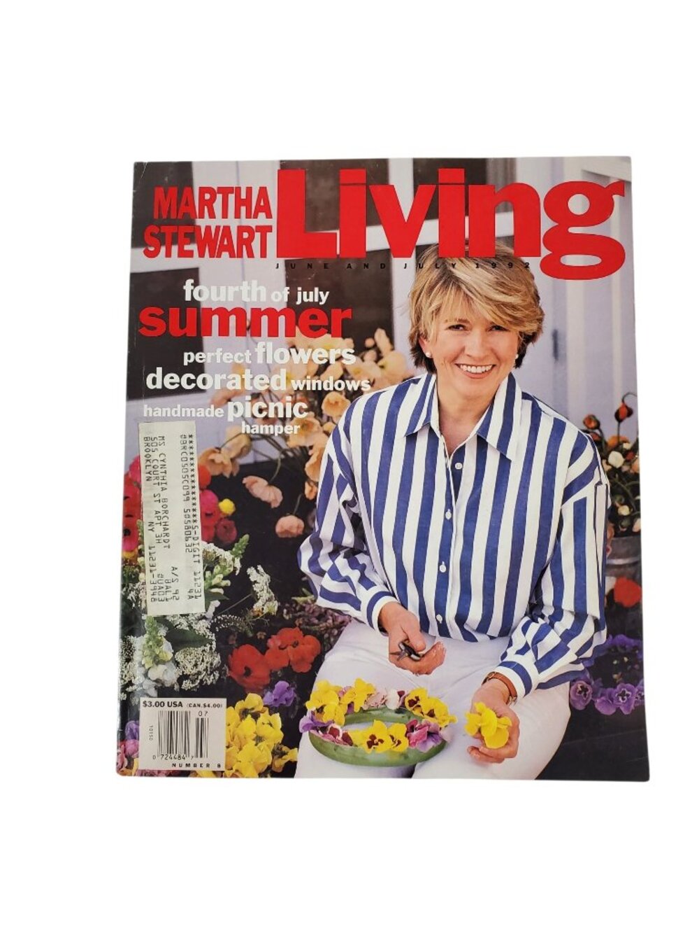 Vintage Martha Stewart Living Magazine June July 1992 Issue 8 Recipe Cards